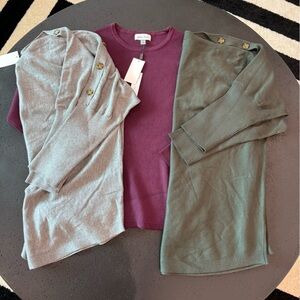 MELISSA PAIGE MACY'S Bundle Lot of THREE Sweaters Size XL NWT